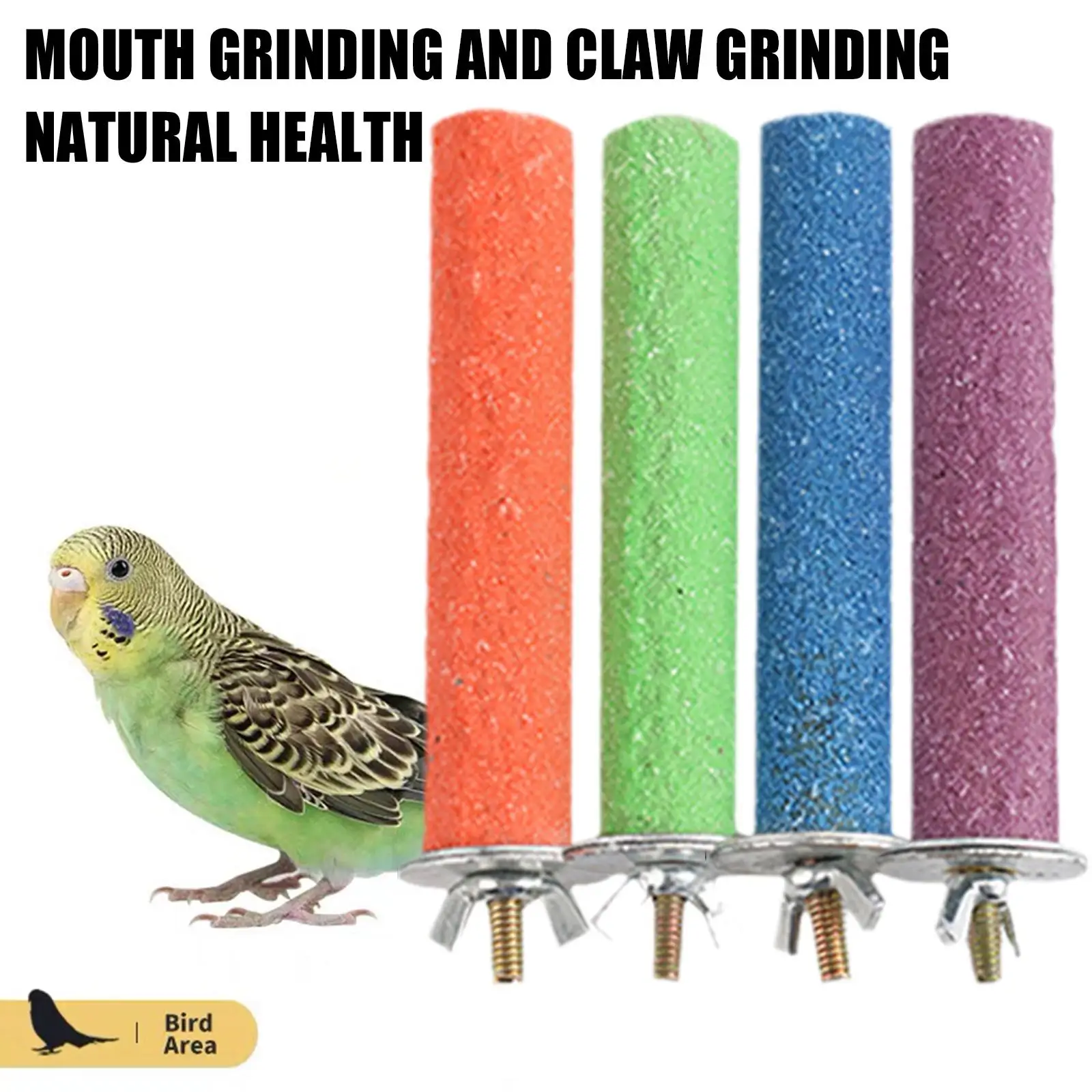 Colorful Beak Grinding Stick Non-toxic Parrot Paw Stick Eco-friendly Creative Reusable Durable Funny Portable Pet Bird Supplies
