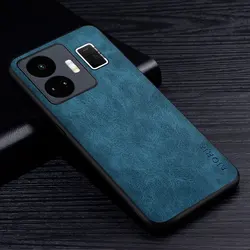 Premium Scratch - Resistant PU Leather Phone Case - Solid Color Cover for GT Master Edition (Dark Blue)