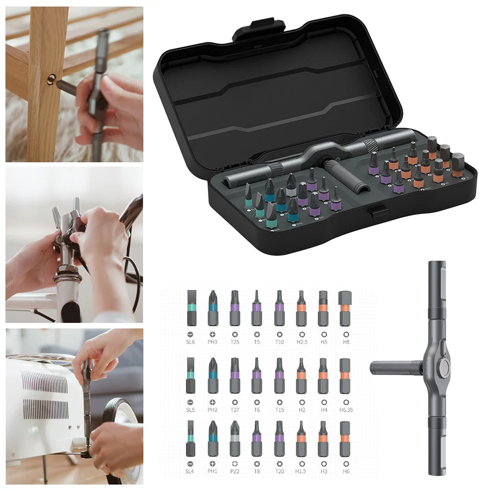 Description Picture 4 of itemPrecision Ratchet Screwdriver Set 24 In 1 Industrial Repair Tools Kit With Magnetic Adsorption/Alloy Bits Kit For Professional
