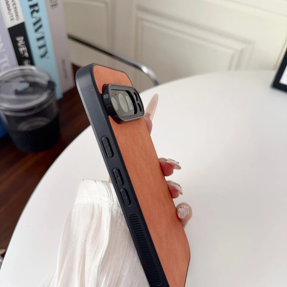 Premium Solid Color Smooth-Touch Sheepskin Phone Case - Shockproof Bumper with PU & TPU Full Protection