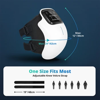 Medcursor Electric Heating Massage Knee Pad Wireless Heated Knee Massager Temperature Hot Compress Vibration Massage 5