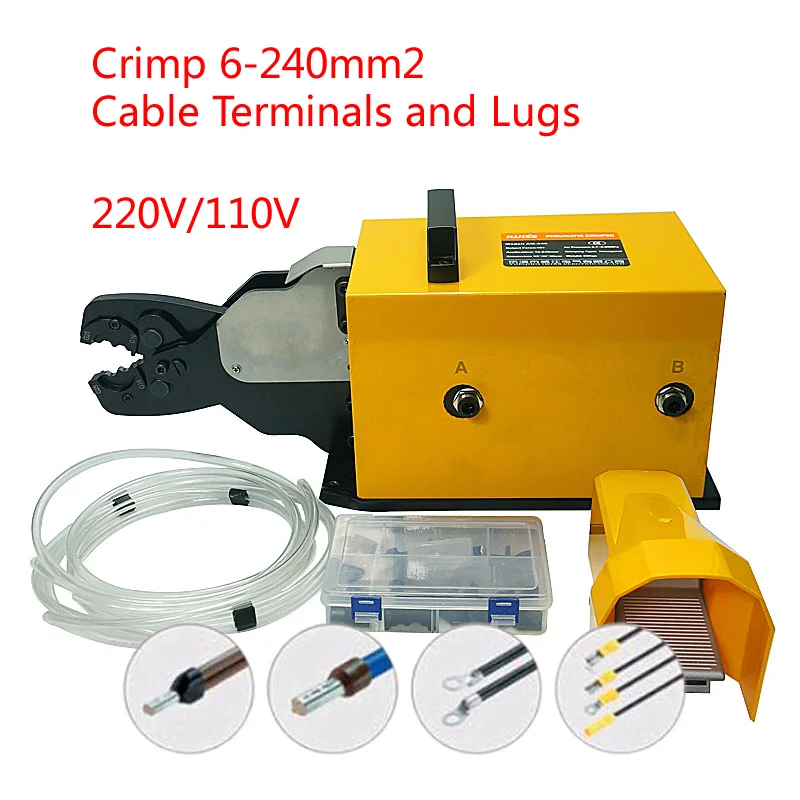 

AM-240 Heavy Duty Pneumatic Crimping Tool Crimp 6-240mm2 Cable Terminals And Lugs