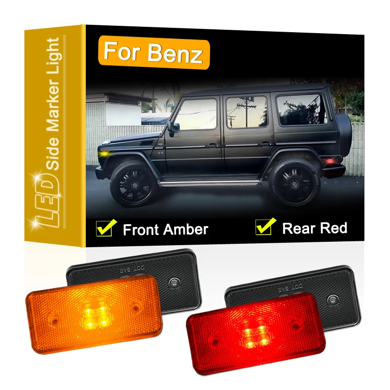 

4 шт., светодиодные габаритные огни для Benz W463 G55AMG G63AMG G500 G550 02-14