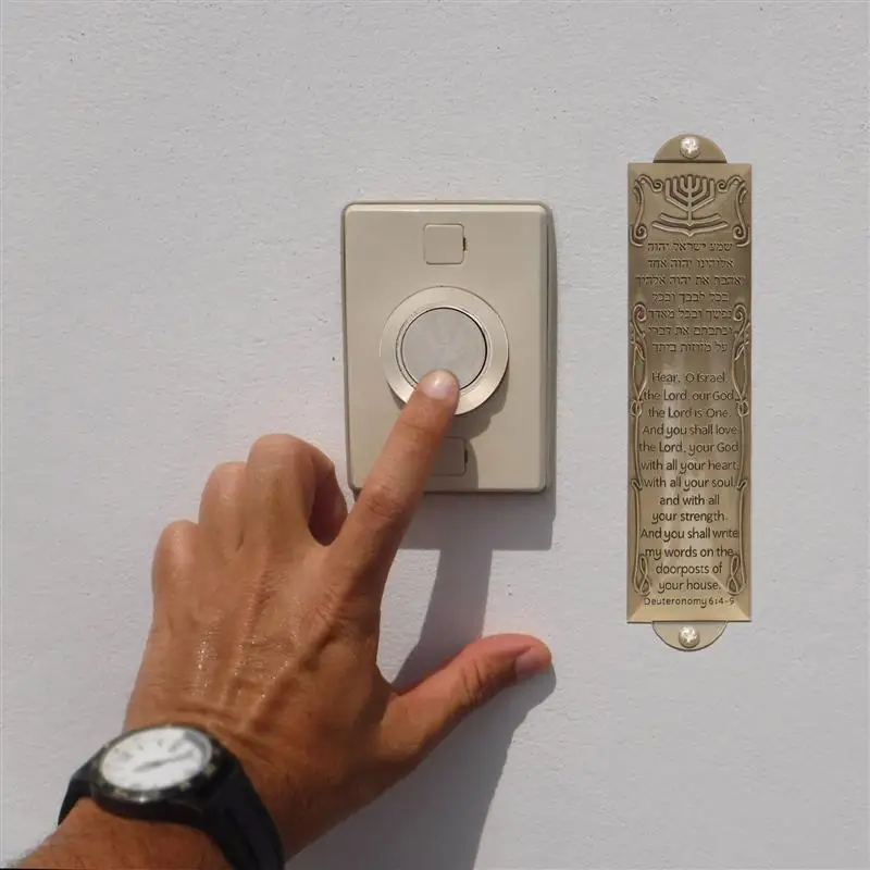 1 Set Metal Mezuzah Ornament Mezuzah Judaica Door Scroll Decor Vintage Plaque Adornment Alloy Mezuza Religious Gift