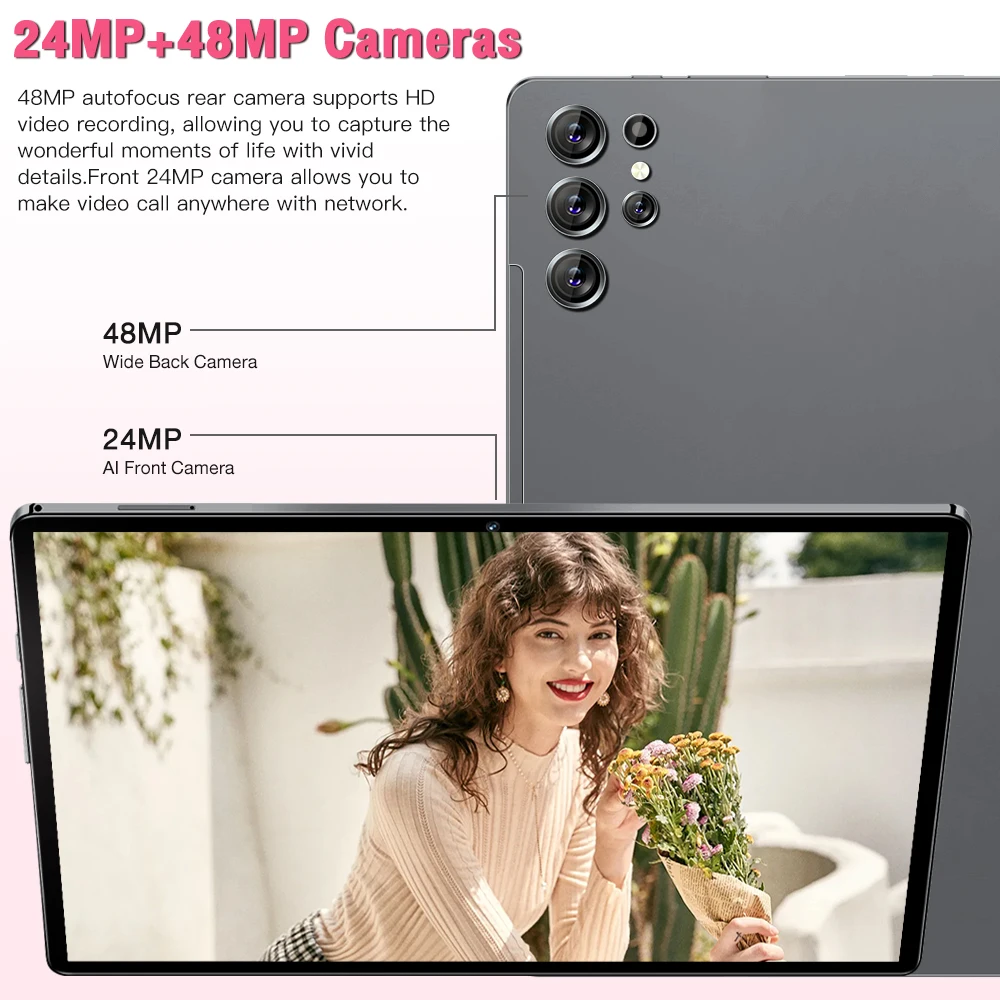 2023 글로벌 버전 12 인치 태블릿, 안드로이드 13, 16GB 램, 1T 롬, 듀얼 SIM, 10 코어, WPS, GPS, 블루투스, 5G 네트워크, GPS, WPS 태블릿 PC, 신제품