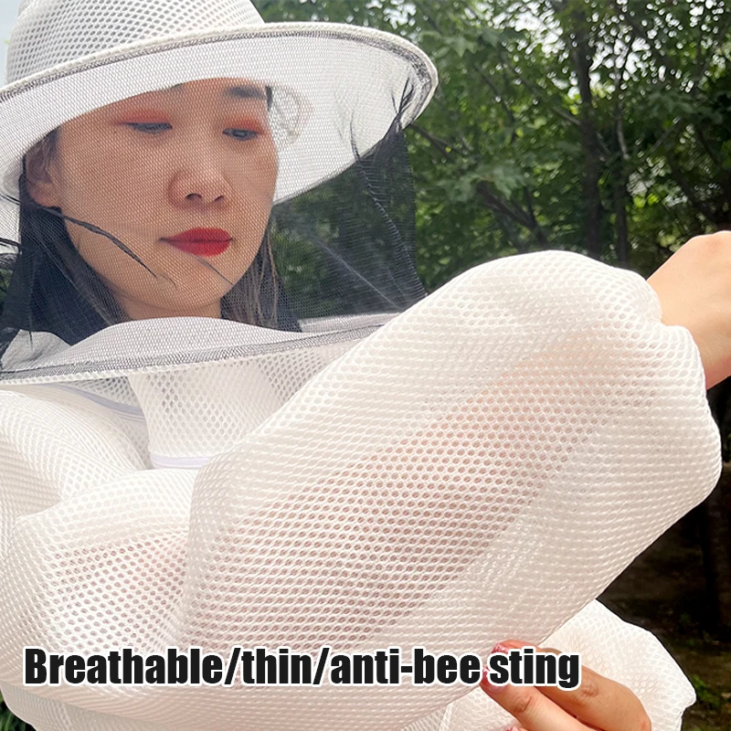 Beekeeping Suit Breathable Anti-bee Professional Removable Hood Collecting Honey Clothes