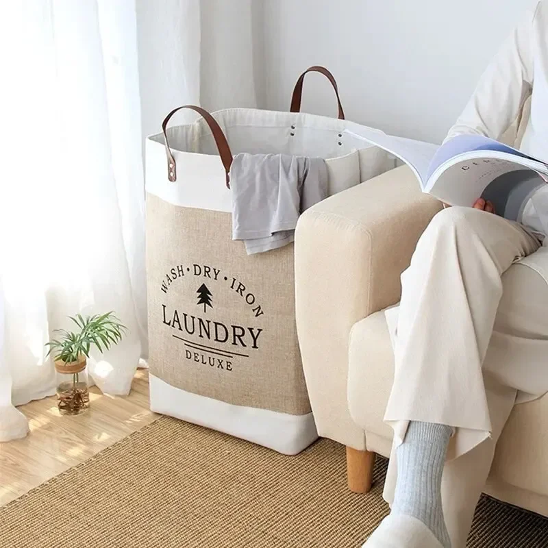 Large Capacity Laundry Basket Dirty Clothes Basket Fabric Laundry Folding Storage Household Storage Box 1Pc laundry basket portable hamper
