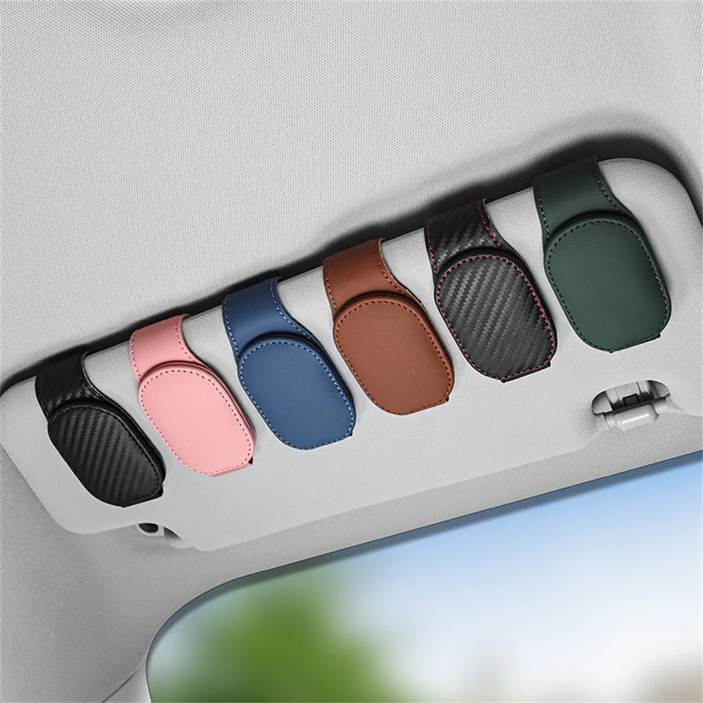 Universal Car Auto Sun Visor Glasses Box Sunglasses Clip Card Ticket Holder Stand Fastener Pen Case Eyeglasses Car Accessories