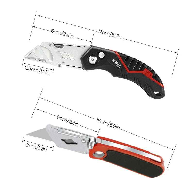 Art Knife Heavy Duty Trapezoidal Paper Cutting Tool Holder Telescopic Folding Disassembly Industrial Grade