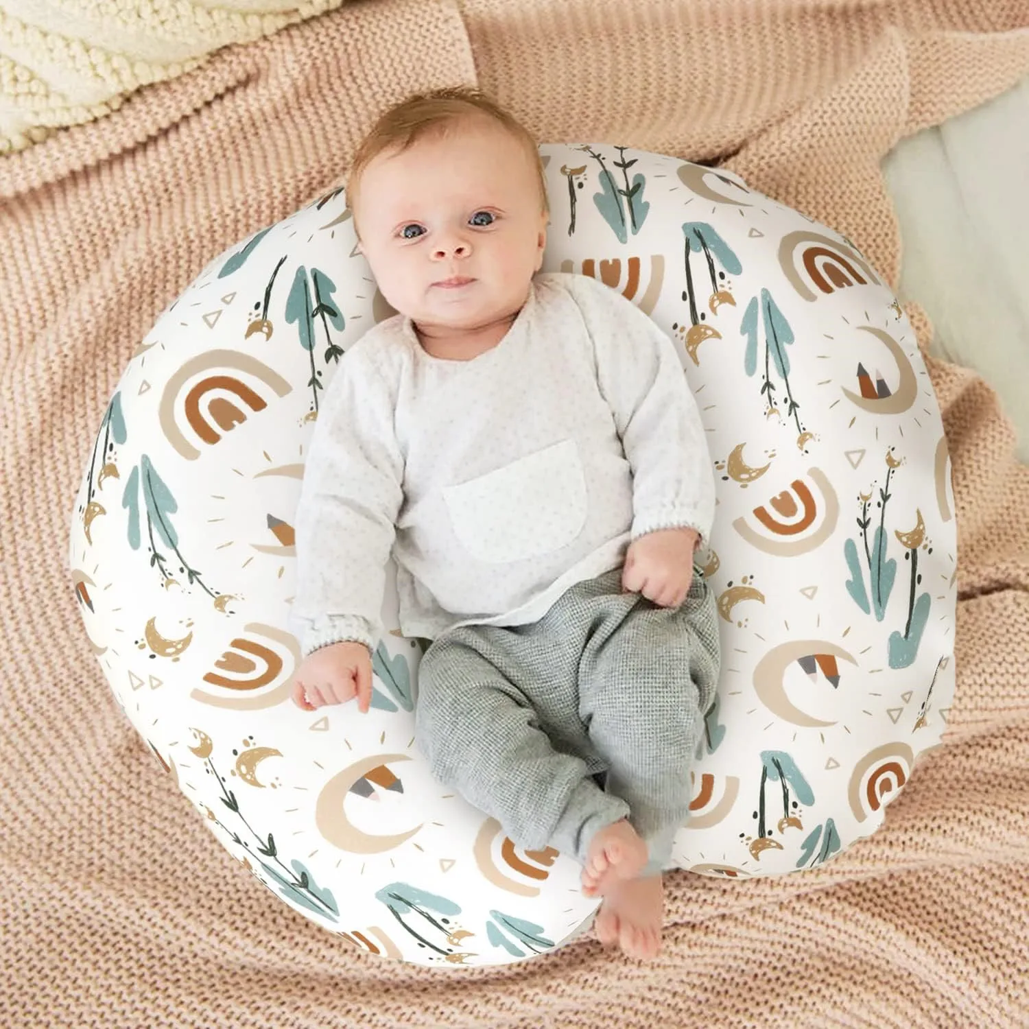 U-shaped Breastfeeding Pillowcase For Pregnant Women Baby Anti Spitting Multifunctional Baby Lying Hugging Postpartum Pillow