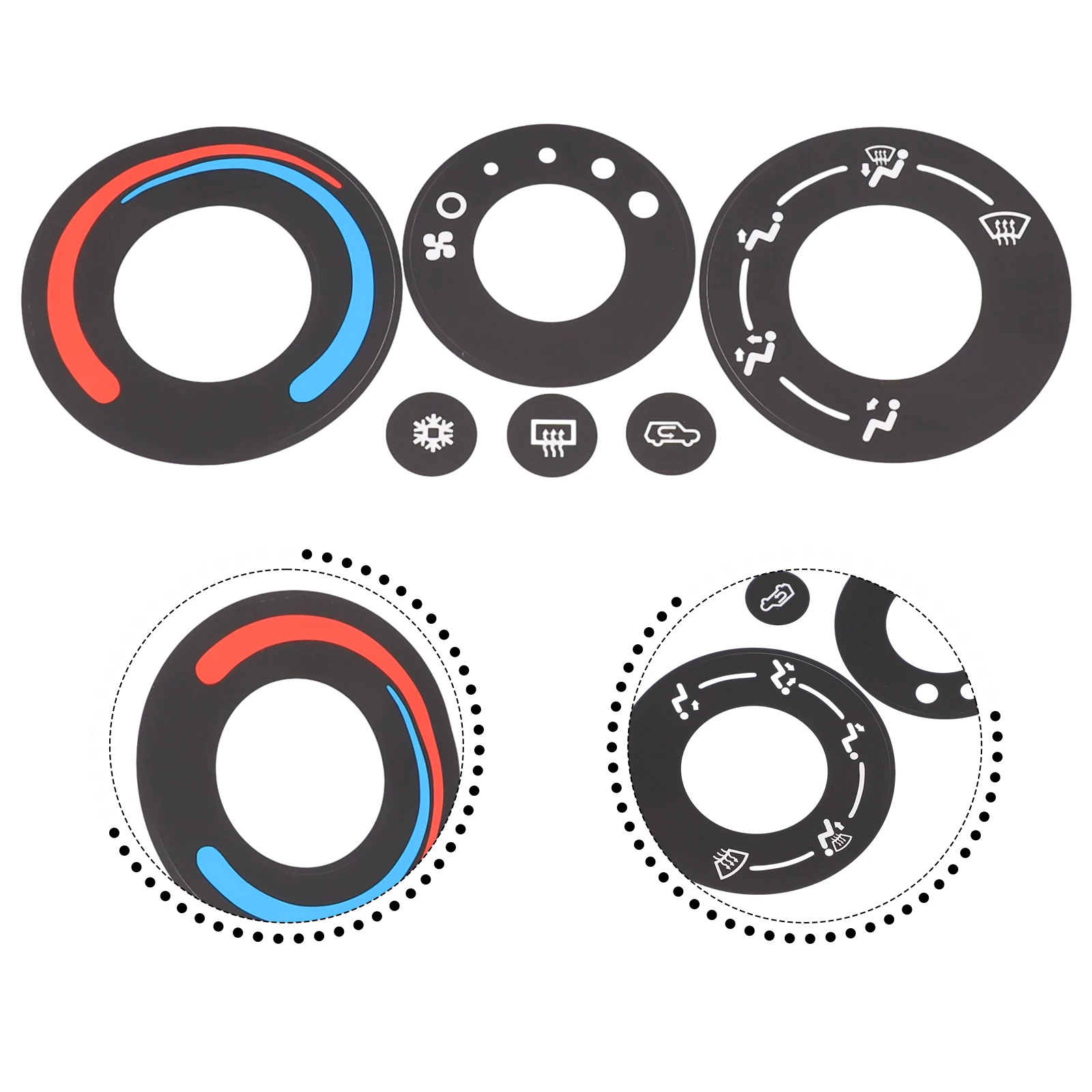 

Button Repair Decal Sticker 2005-2006 A/C Climate Control Durable For Pontiac Torrent Practical To Use Push Button