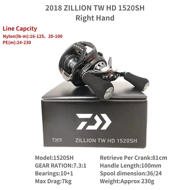 2018 2019 DAIWA ZILLION TW HD 1520H 1520HL 1520SH 1520SHL
