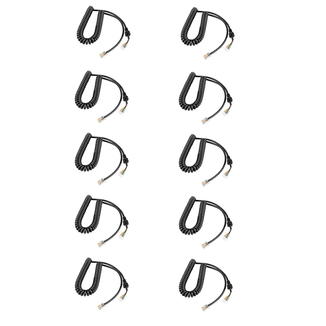 

10Pcs for FT-7800 FT-8800 FT-8900 Car Radio -42 -48 Speaker Mic Cable Cord Wire for -48A6J -42B6J