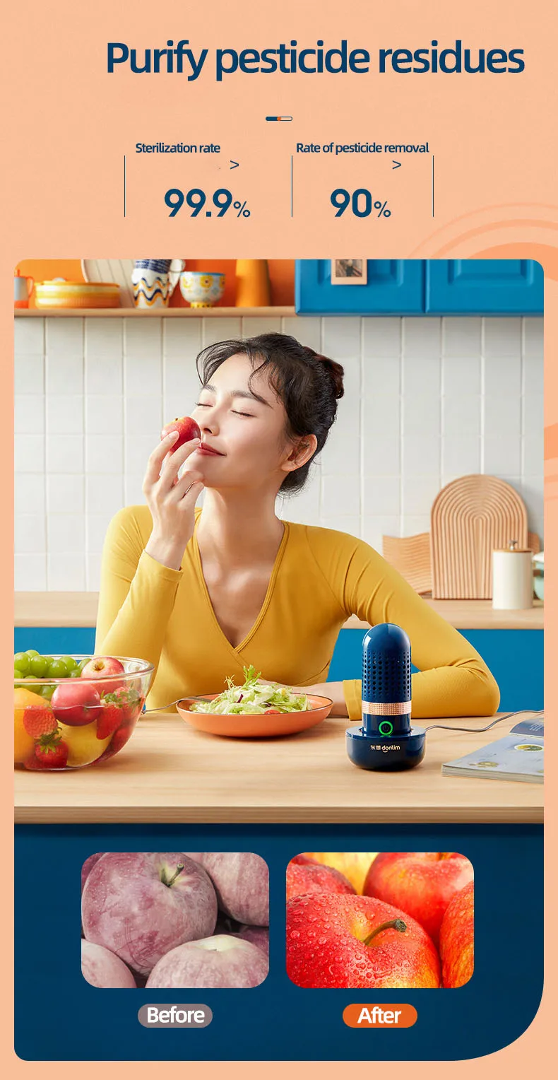 Capsule Shape Fruit Vegetable Washing Machine Protable Wireless Fruit Food Purifier Household Pesticide Disinfection Machin Capsule Shape Fruit Vegetable Washing Machine Protable Wireless Fruit Food Purifier Household Pesticide Disinfection Machin