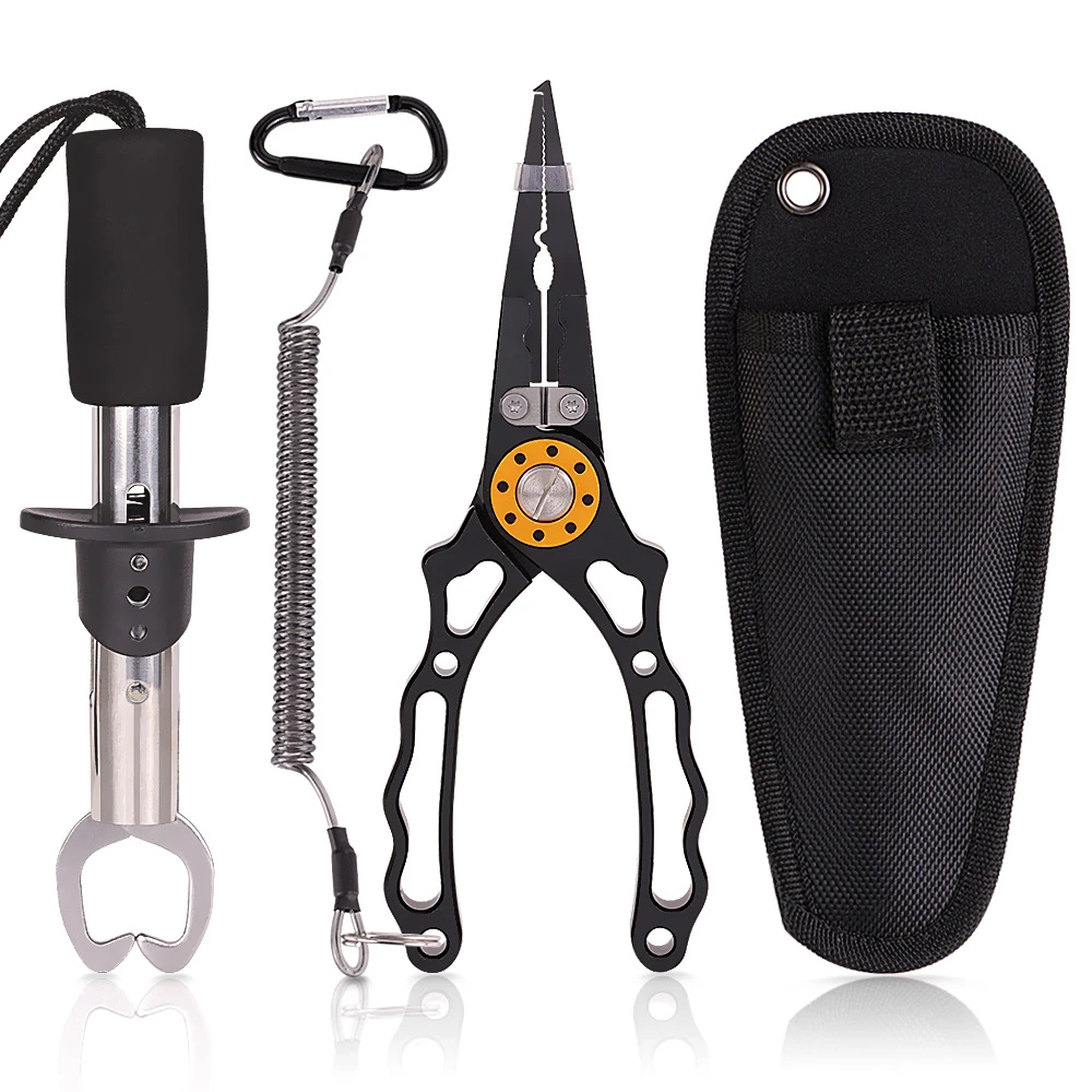 Multifunctional fishing pliers for removing fish hooks, removing open