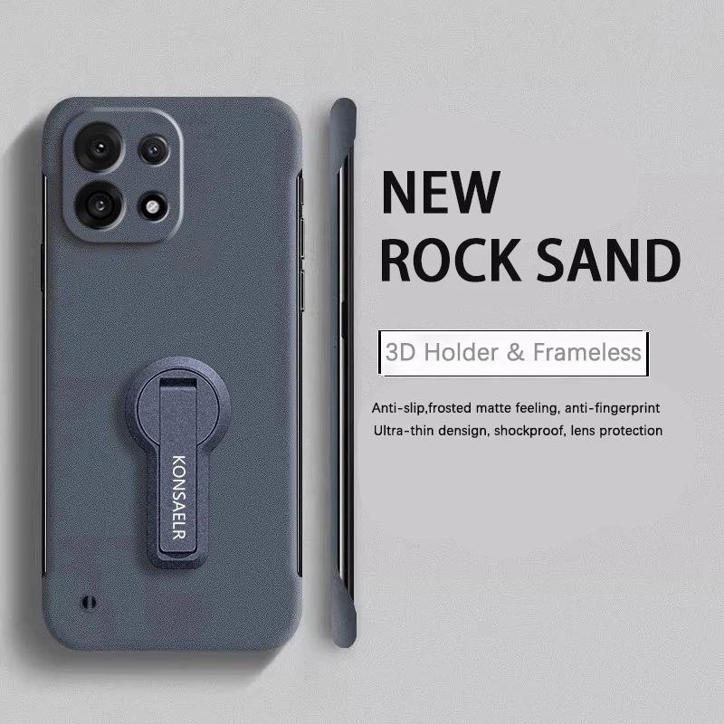 Borderless 360° Shockproof Bracket Cover Bumper Case