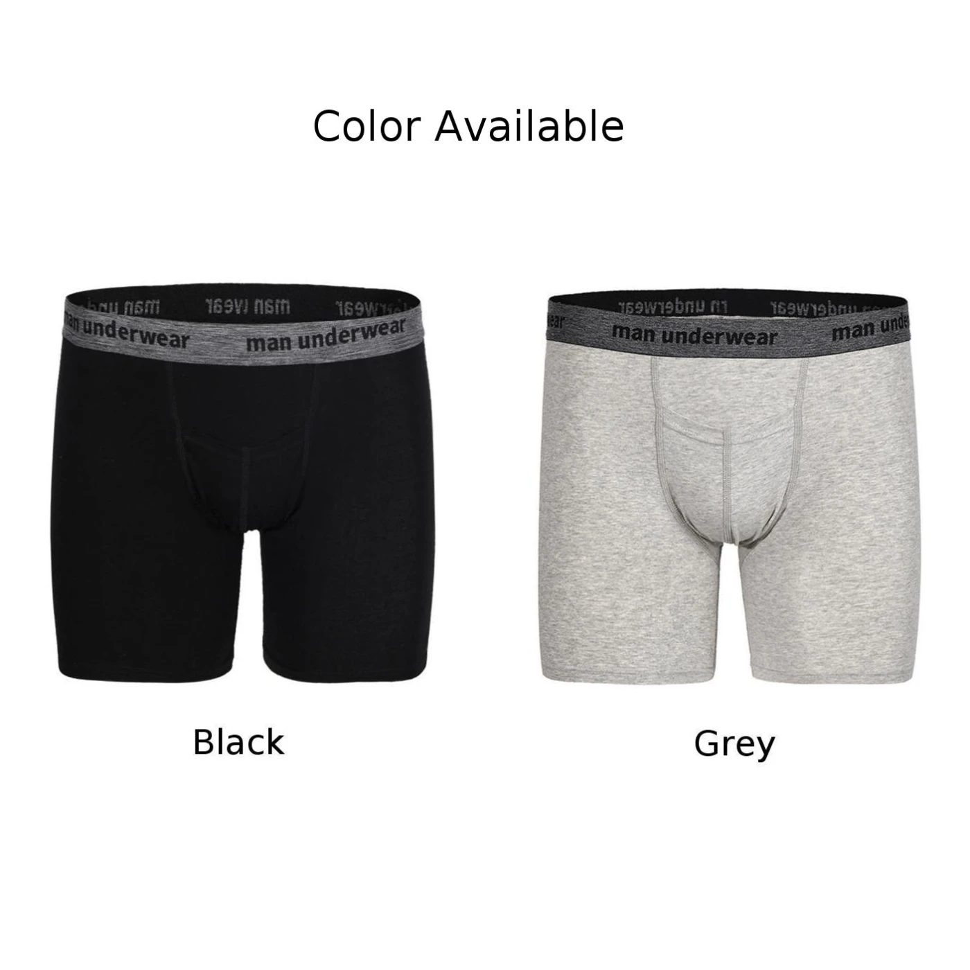 Mens Mid-Rise Panties Shorts Soft Pouch Bulge Underpants Sexy Long Leg Sport Underwear Solid Cotton Boxer Briefs Lingerie