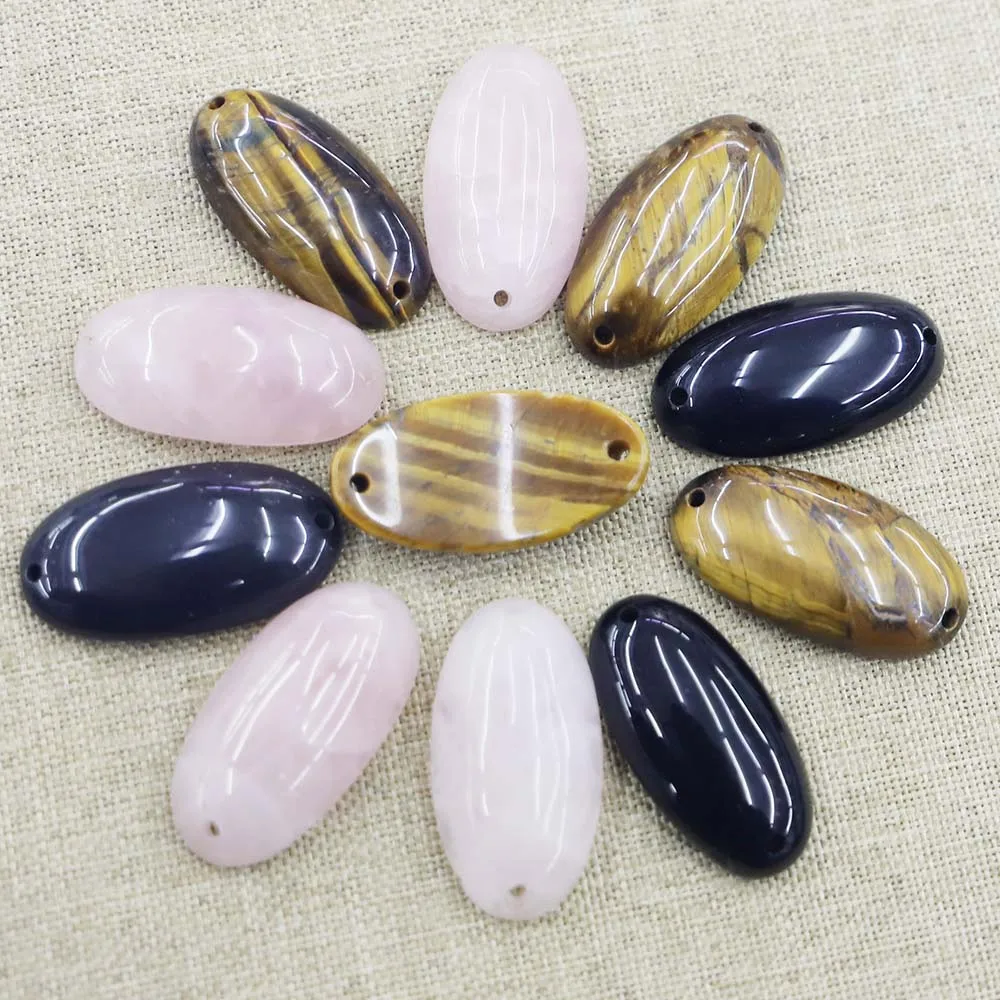 High Quality Natural Multicolor Stone Hand Bracelet Necklace Pendant Charm DIY Fashion Making Jewelry Accessories Wholesale 6Pcs