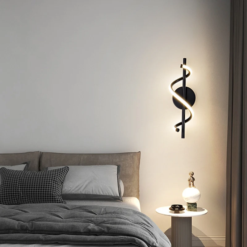 LED Wall Lamp Nordic Modern LED Wall Lamp Wall Decoration For Living Room Bedroom Bedside Lamp Minimalist Indoor Lighting Decoration
