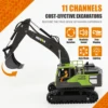 1/18 RC Excavator Dumper Truck Crawler Alloy Tractor Loader 2.4G Radio Controlled Car Engineering Toy For Boy Gift Multi-Channel 5
