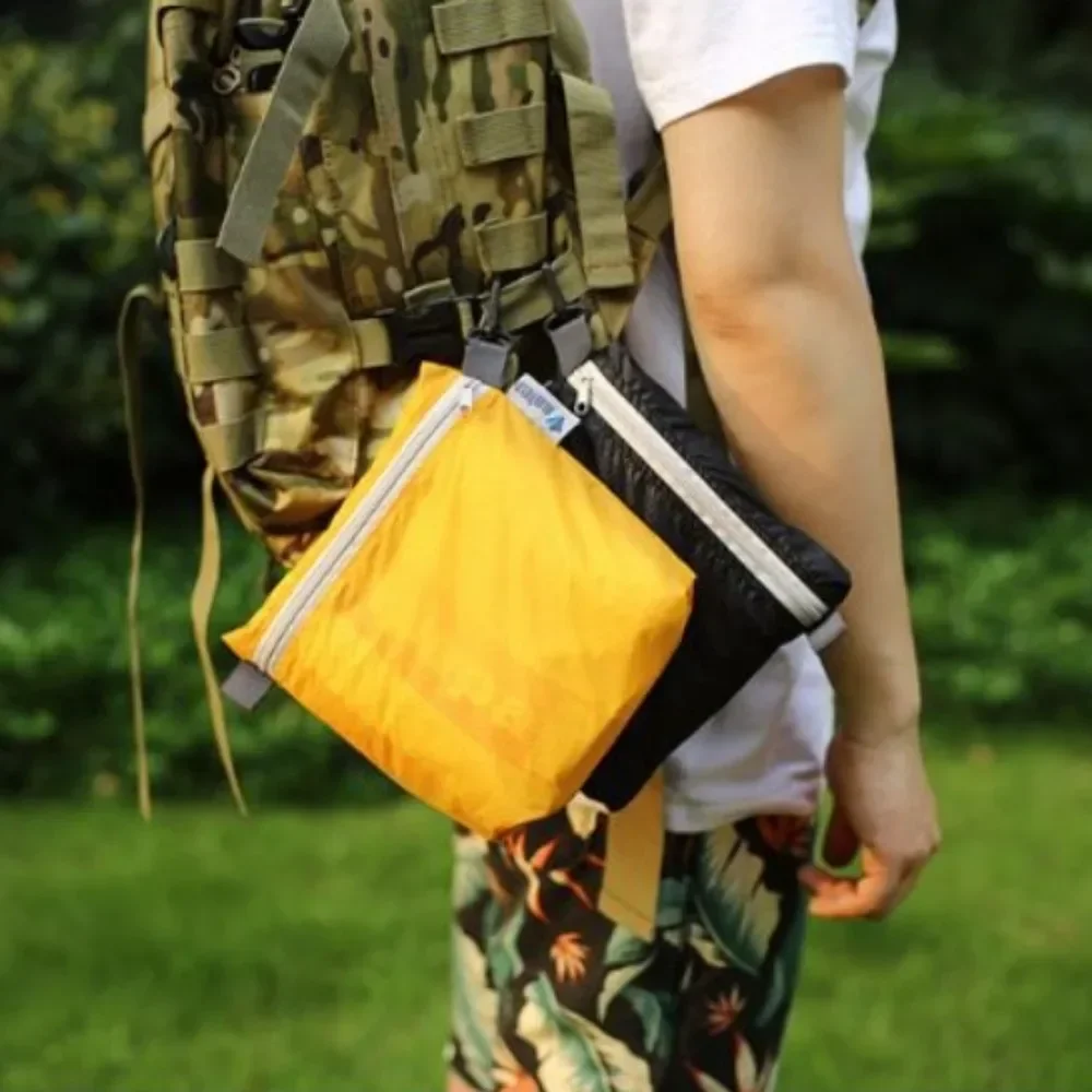 1PC Nylon Ultra Light Zipper Storage Bag Outdoor Organizer Backpack Rain Cover with Hook Waterproof Camping Hiking Swimming Bags