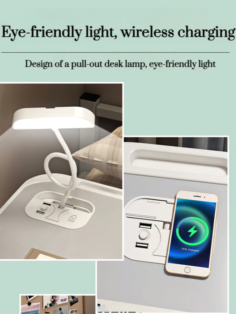 Bedside Foldable lift computer desk bed small table rechargeable upgrade multifunctional study table Dormitory Easy Notebook Des
