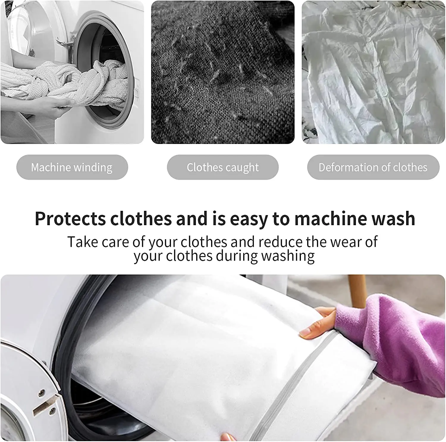 Mesh Laundry Wash Bags for Delicates with Non Rust Zipper Bolsa Lavadora 3