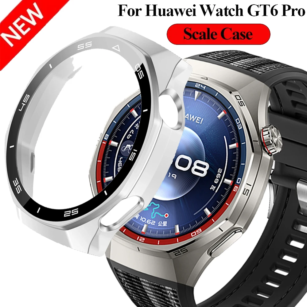 Premium Tempered Glass Screen Protector and Hard PC Case - Anti-Scratch Protective Shell for Huawei Watch GT6 Pro 46mm