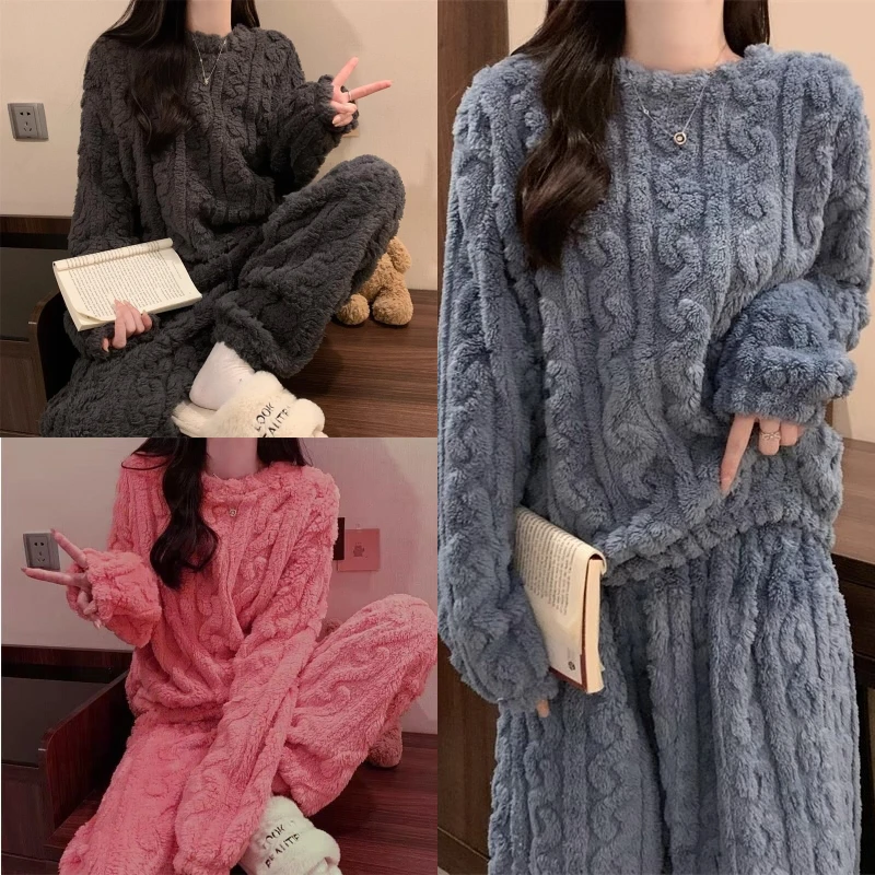 Cotton Pajama Set Autumn Winter Cold Protection Maternity Pajamas Cartoon Confinement Suit Women Casual Home Wear