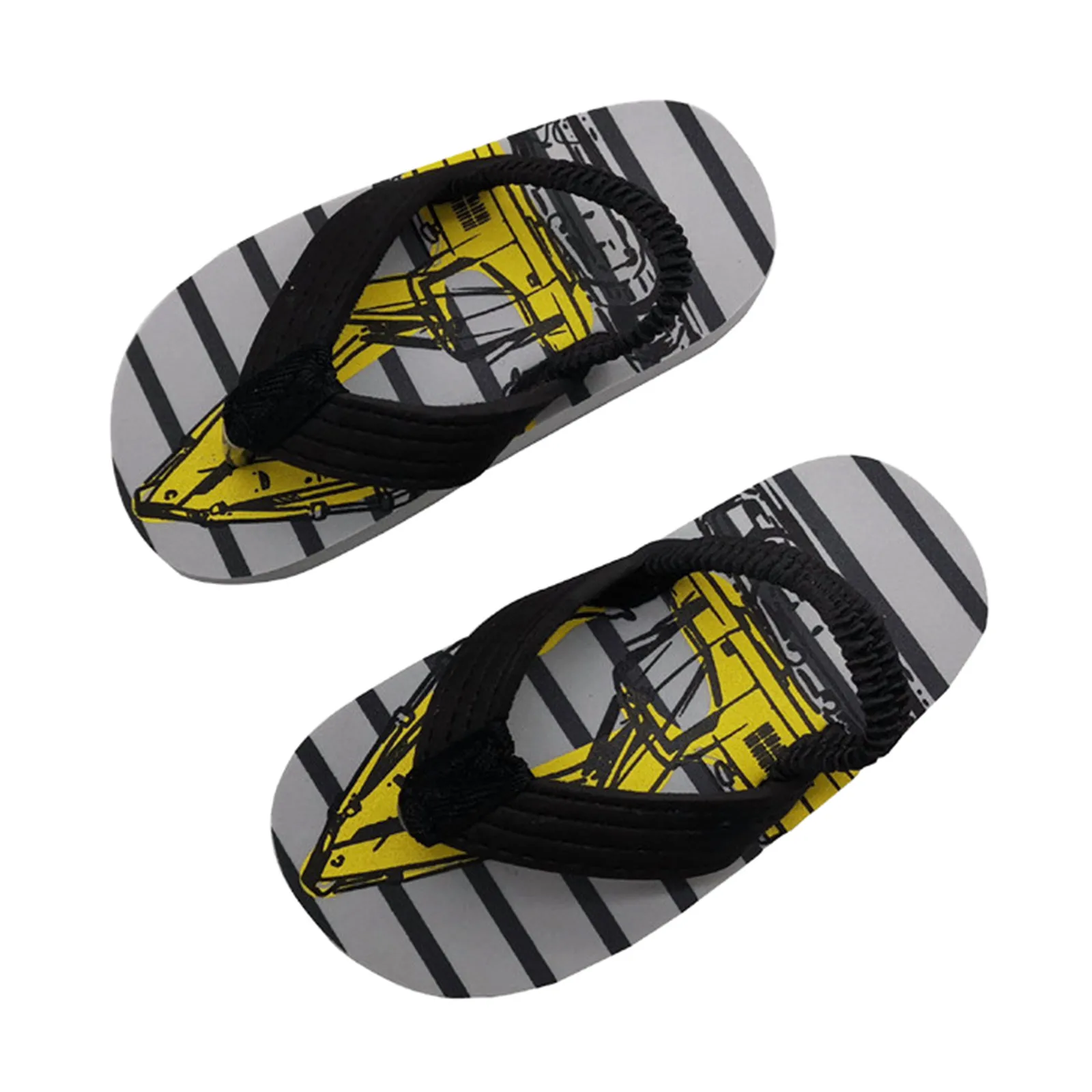 Summer Infant Toddler Flat Sole Beach Shoes Elastic Strap Eva Sandals Kids Girls Boys Flops Flip Shoes Outdoor Casual Sandals