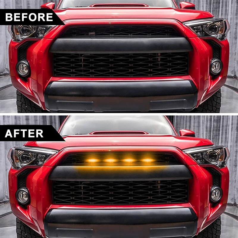 Toyota 4 Runner TRD Pro 2014-2019 �� 4pcs LED �ڵ��� ���� �׸� ���� ���� ����
