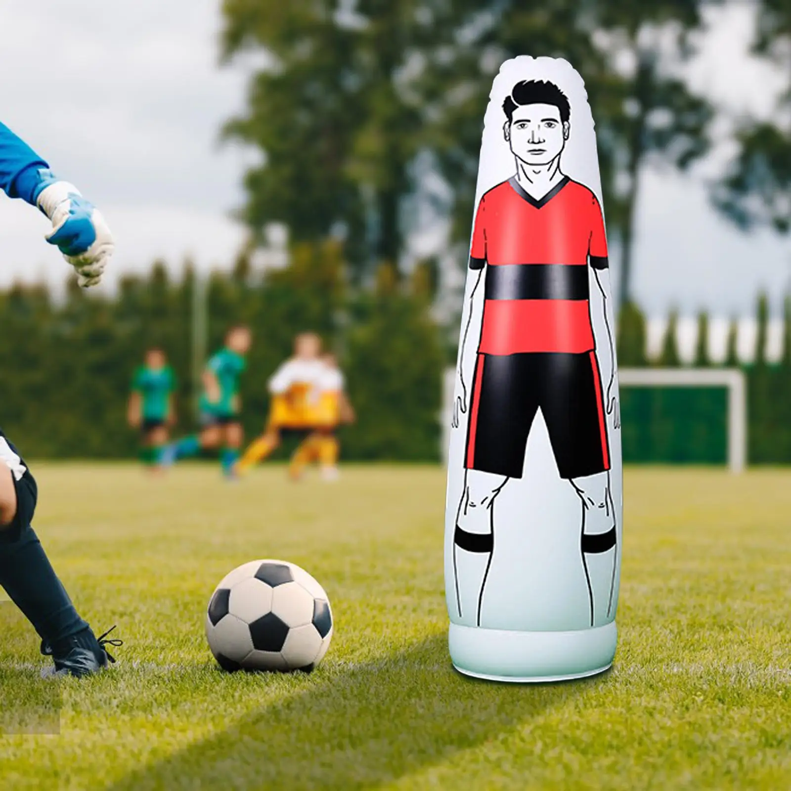 Inflatable Football Training Dummy Soccer Practice Accessory Dribbling Wall Air Mannequin Training Obstacle Dummy Children