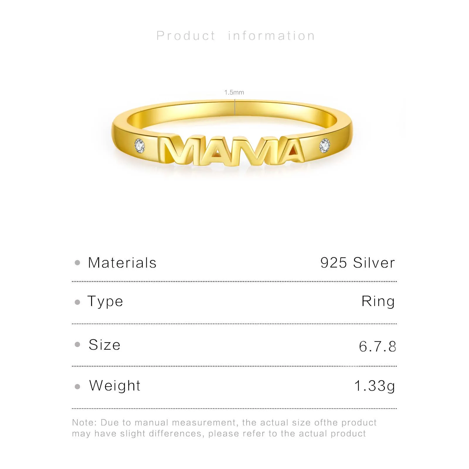 ANDYWEN 925 Sterling Silver Clear Zircon Letter Love Mama Rings Women Simple Luxury Wedding Party Circle Jewelry For Rock Punk images - 6