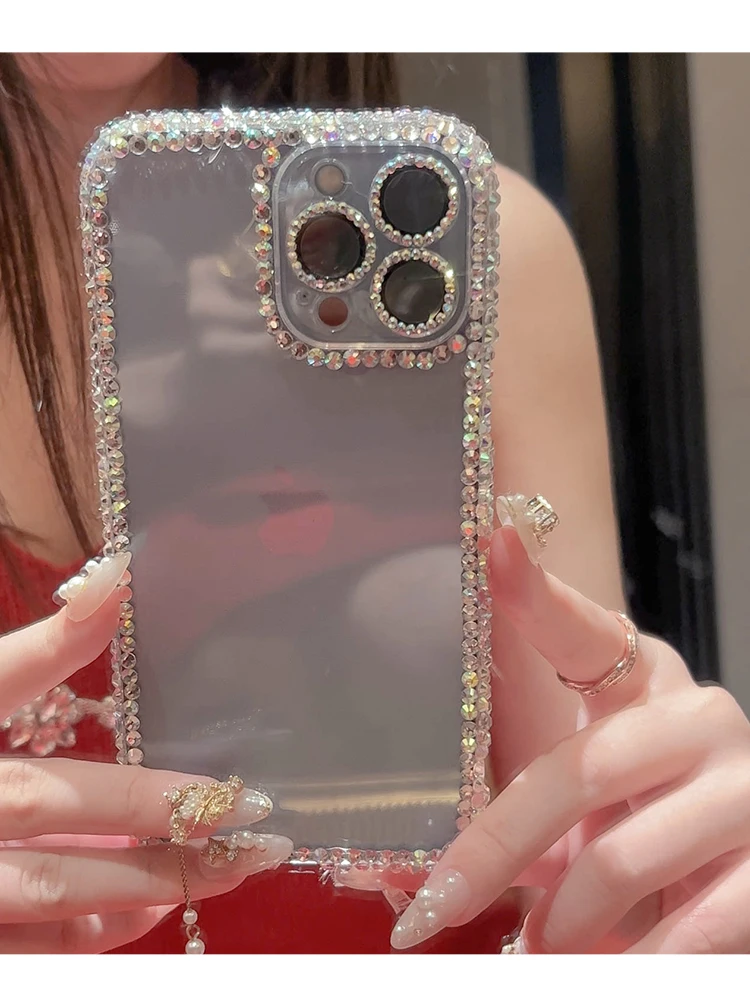 Bling Rhinestone Gem Diamond Case for iPhone 17 16 15 14 13 12