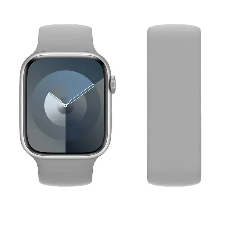 Silicone Solo Loop Watch Band - Vibrant and Comfortable Strap for All Apple Watch Sizes