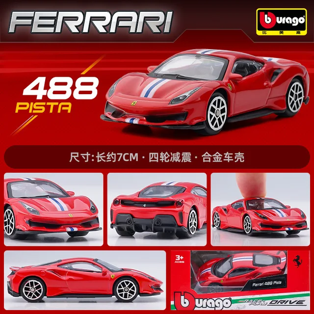 Guy Ferrari Son|ferrari 1/64 Diecast Model Car Sf90 & 488 Pista 
