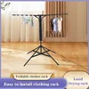 Foldable Standing Clothes Rack Home Floor Standing Clothes Rack Balcony Outdoor Drying Rack Bedroom Easy to Install Clothes빨래건조대 1