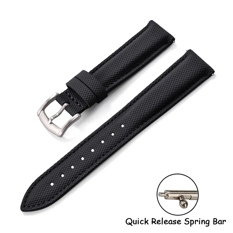 New Coated Sailcloth Strap 18/19/20/22mm Sport Fabric Waterproof WristBand Universal Accessories For Smart Watch Huawei/Samsung - Image 9