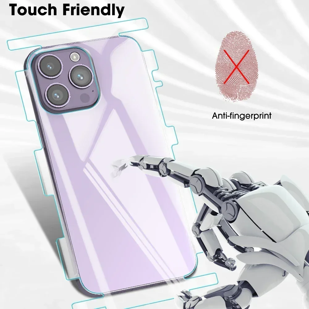 Rahmen-Hydrogel-Folie für iPhone 17 16 15 Pro Max Rückseiten-Displayschutz Vollständige Abdeckung Rückseitenschutzfolien für iPhone 14 13 12 – Detail 8