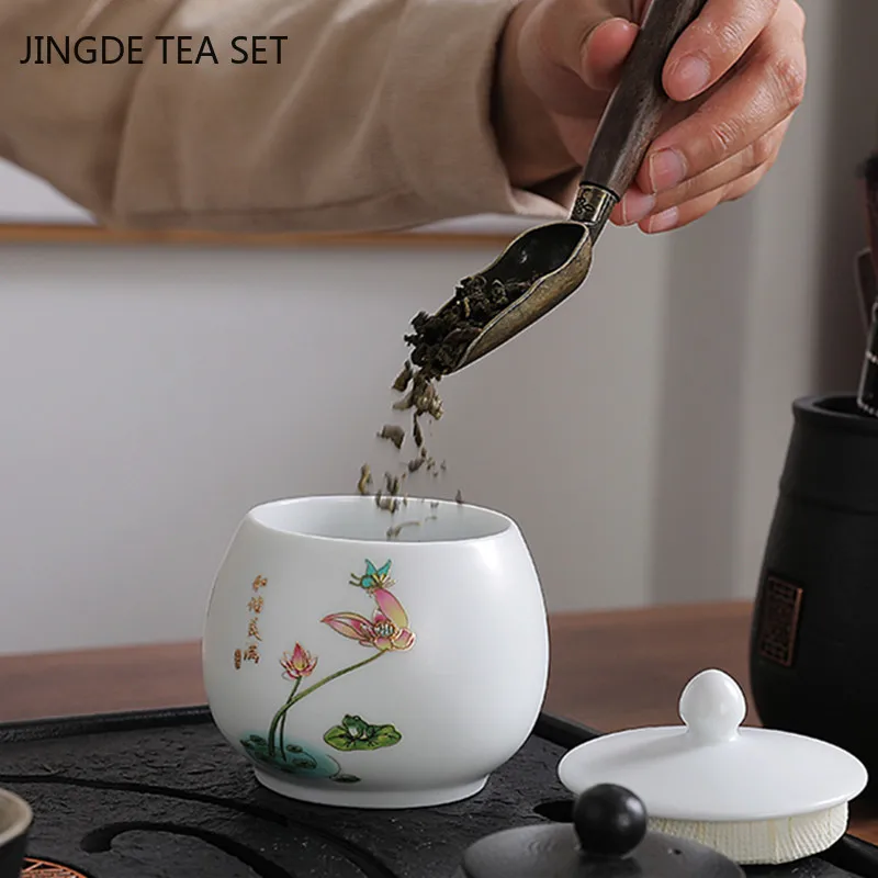 Travel Portable Coffee Airtight Jars Ceramic Tea Bag Storage Box Grain Container Tea Table Supplies Kitchen Storage Accessories