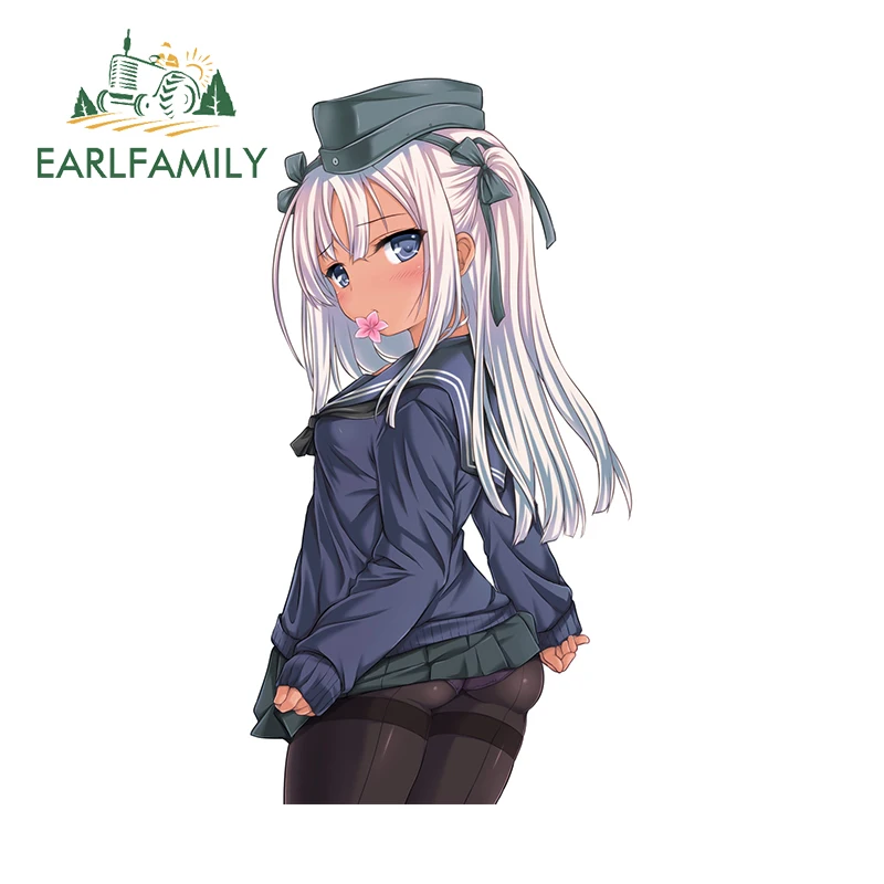 

EARLFAMILY 13cm x 6.5cm for Ro-500 Car Stickers Funny Waterproof Creative Anime Personality Decal Windshield Car Door Protector