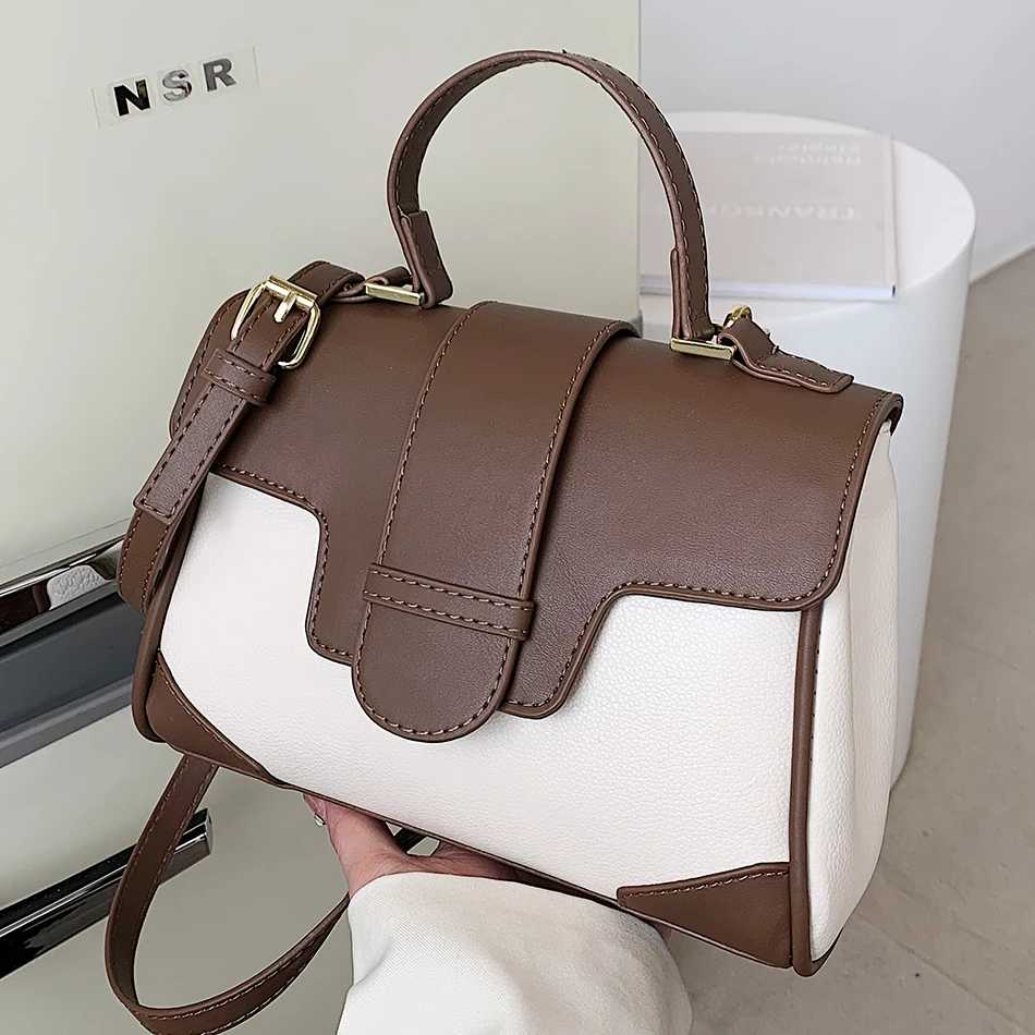 

Vintage Women's Small Totes Bag High Quality PU Leather Shoulder Messenger Bags for Women 2022 Luxury Short Handle Lady Handbags
