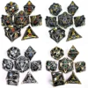 DnD Metal Dice Set - Hollow Dragon Eye Green D&D Dice with Zinc Alloy Core, 7 Polyhedral RPG Dice for Dungeons & Dragons 6
