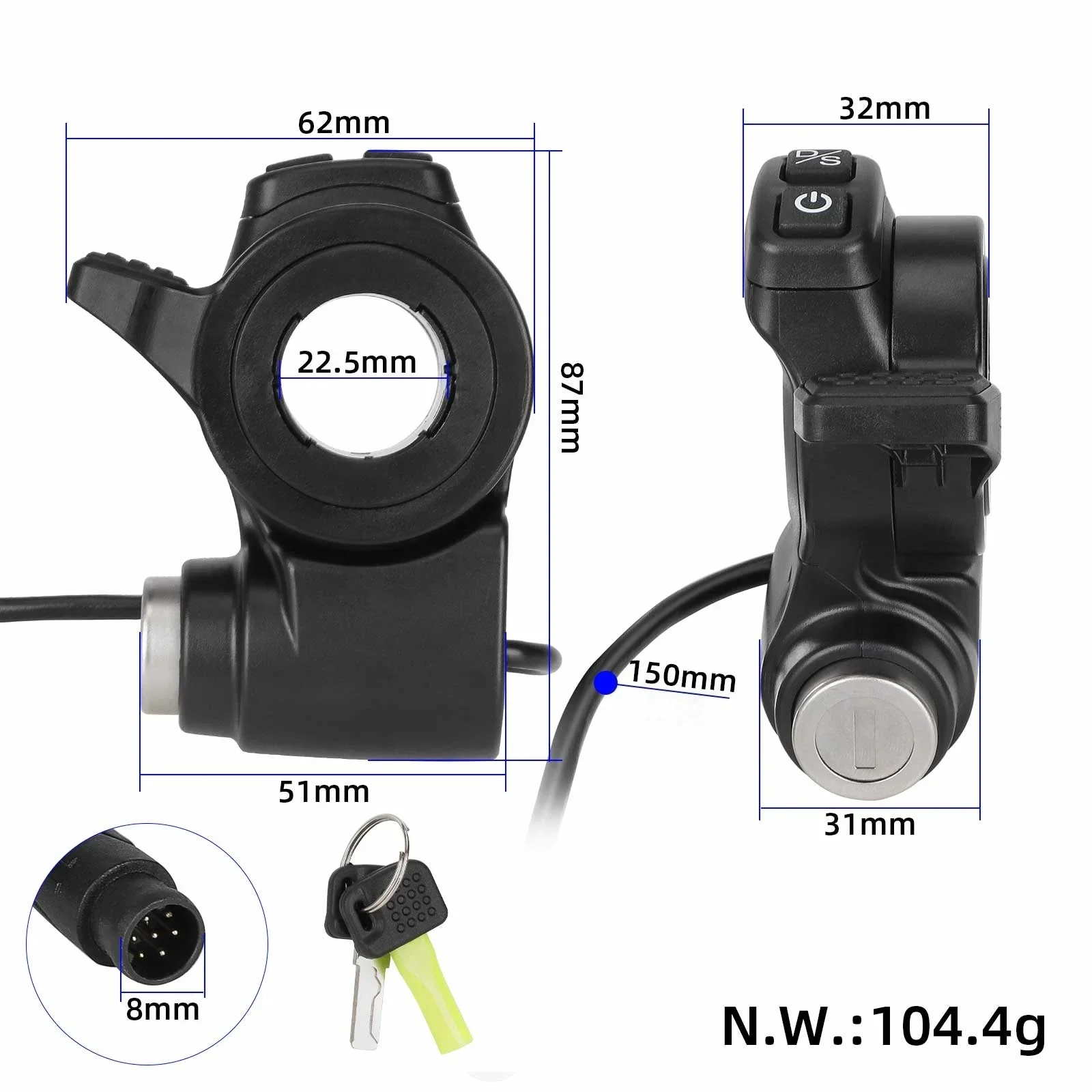 Enhanced Dual Button Throttle Power Switch with Lock
