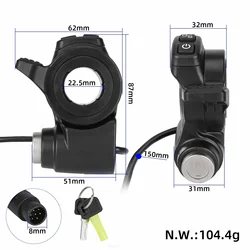 Enhanced Dual Button Throttle Power Switch with Lock (Black)