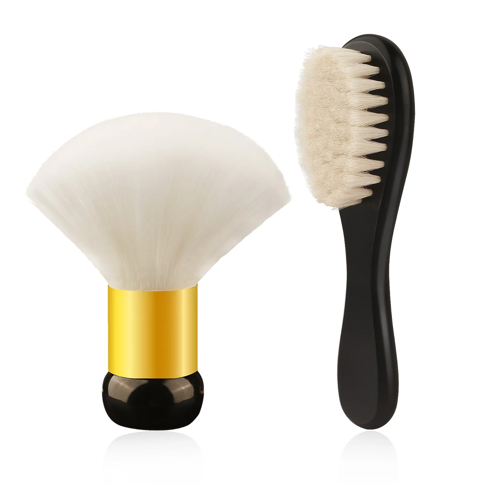 2 Pieces Barber Blade Cleaning Brush Hair Clipper Brush Nail Brush Tool for  Cleaning Clipper(Black, Gold)