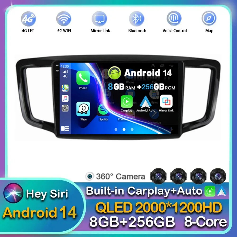 

Android 14 Car Radio For Honda Odyssey 2015 2016 2017 2018 2019 Multimedia Player 2din Carplay GPS Navigaion Head Unit WIFI+4G