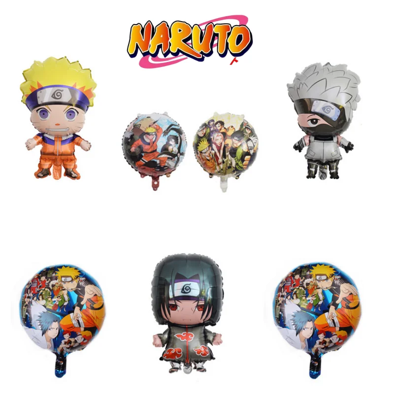 Desenhos animados naruto balões anime uzumaki naruto uchiha itachi hatake  kakashi menino decoração da festa de aniversário do bebê chuveiro de hélio  globos - AliExpress