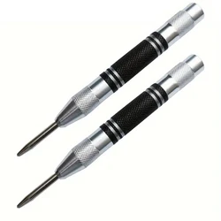 Precision Auto Center Punch | Heavy Duty Spring-Loaded Hole Marker for Wood, Metal, and Steel Carpentry (Center Punch 2pc)