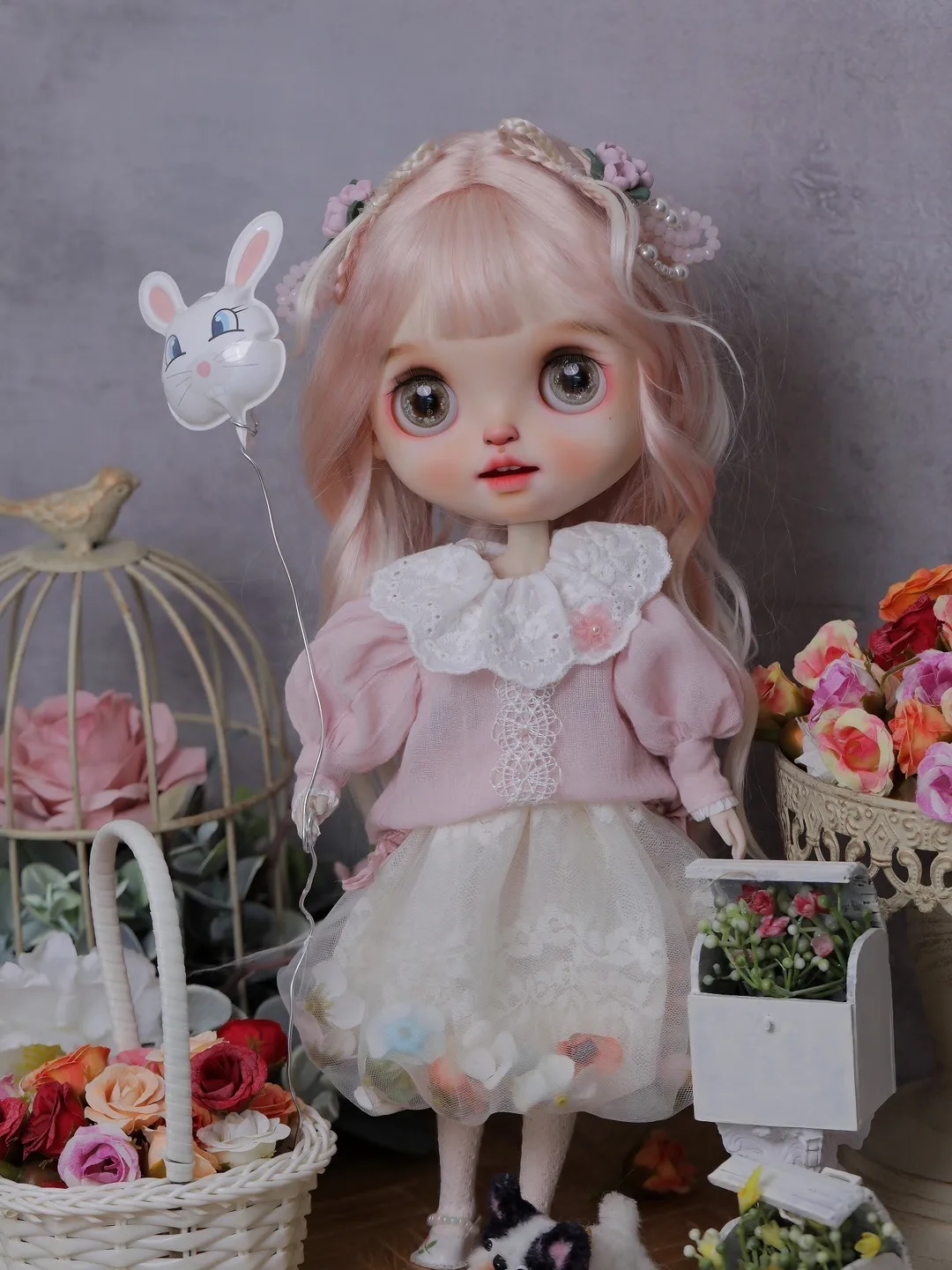 Фото Кукла Dula Одежда Платье Розовая газовая юбка Blythe Qbaby ob24 ob22 Azone Licca ICY jerfish Bjd кукла №3